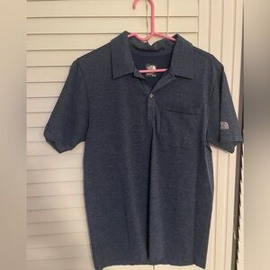 Blue north face polo